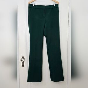 J Crew 12L Green Trousers Straight Leg, Vguc, With Pockets
